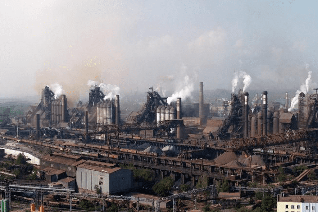 The Illich Steel and Iron Works plant in Mariupol where more than a thousand soldiers and civilians found shelter in 2022 during Russia's invasion.