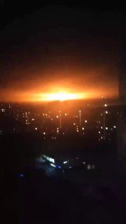 It is reported that a Ukrainian military factory is on fire in Kharkov....