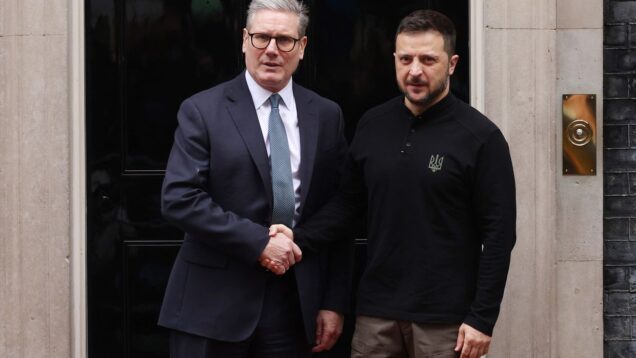 Zelensky meets Starmer during visit to UK