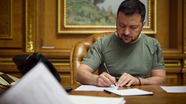 Zelensky signs law allowing foreigners to serve as officers in
