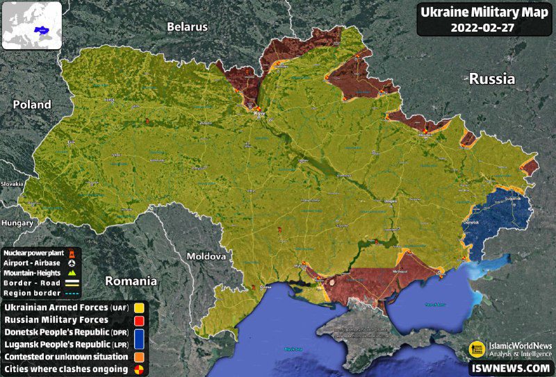 Various maps of the current situation in Ukraine...