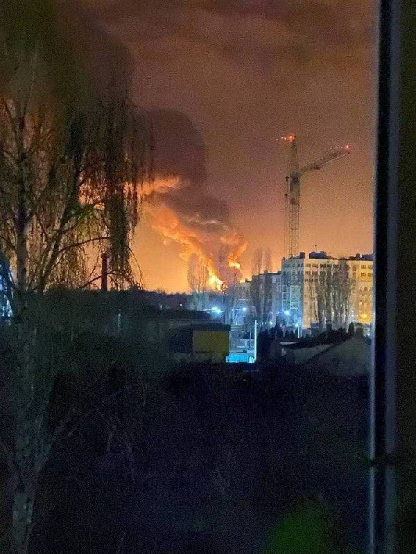 The fire at the oil depot near Vasilkovo...