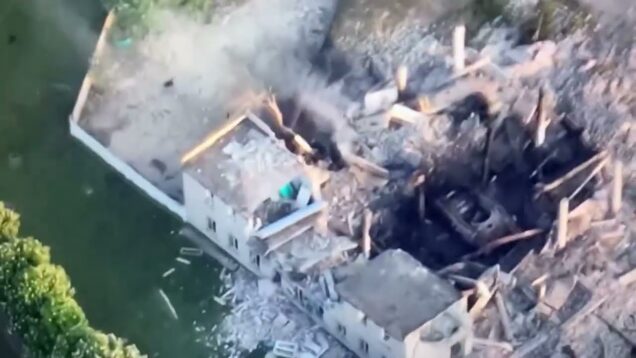 Aftermath of Artillery Strike on a Tank in Hola Prystan