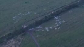 First Footage of Cluster Munitions Used Against Russian Positions Near