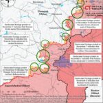 Assessed Control of Terrain Around Donetsk as of November 9, 2024, 1:30 PM ET