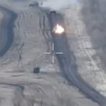 Leopard 2 Ambushes Russian Armored Column -- Four Vehicles Destroyed!