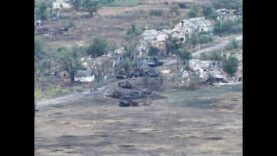 Multiple Wrecked Russian Vehicles Along Road Near Kurakhove/Maksymilianivka