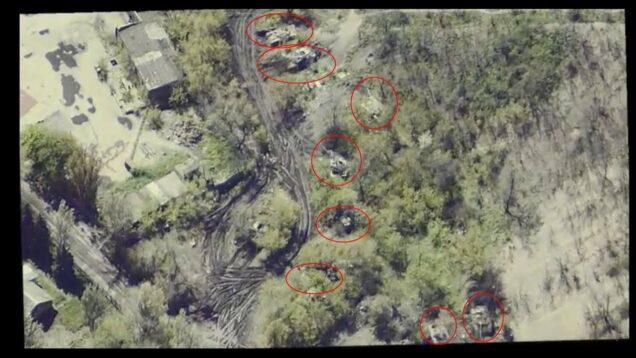 NINE T-90 Variants Destroyed in HIMARS Strike Near Marinka, Donetsk