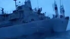 New Video Confirms Marine Drone DID Hit Russian Intelligence Ship