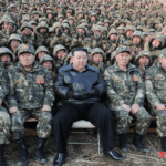 North Korean leader Kim Jong Un at a military operations base in the western region of the country