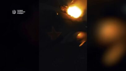 Russian Mi-24 Set on Fire by Saboteurs at Klin Air