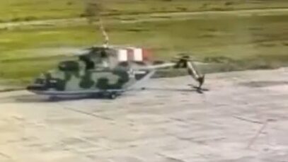Russian Mi-26 Helicopter Crashes into a Pole at Yakutsk Air