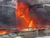 Russia’s Belgorod Oblast oil depot was on fire after unconfirmed