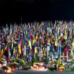 Marsove Pole (Mars Field) in Lviv, graves of Ukrainian fallen soldiers