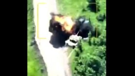 Ukraine Counteroffensive — Russian T-72 Hits a Pair of Mines