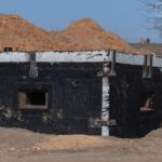 Concrete bunkers are part of fortifications in the Zaporizhzhia Oblast