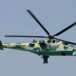 A Mi-24 attack helicopter