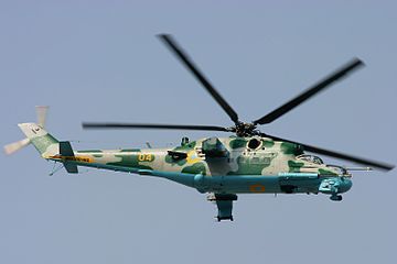 A Mi-24 attack helicopter