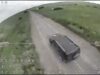 Ukrainian Counteroffensive: FPV Drone Targetting Russian Utility Vehicles Near Robotyne