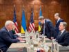 Ukrainian FM meets Blinken in Brussels as new US administration