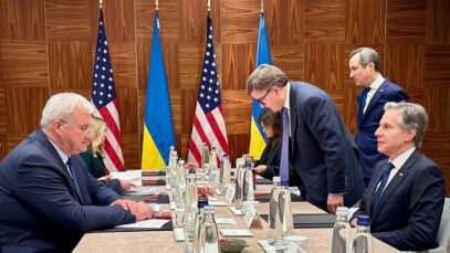 Ukrainian FM meets Blinken in Brussels as new US administration