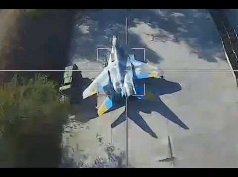 Ukrainian Mig-29 Hit by Lancet Drone at Airbase Near Kryvyi