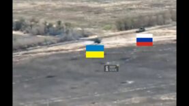 Ukrainian T-64 Destroys BTR-82 at Close Range and Ukrainian RPG