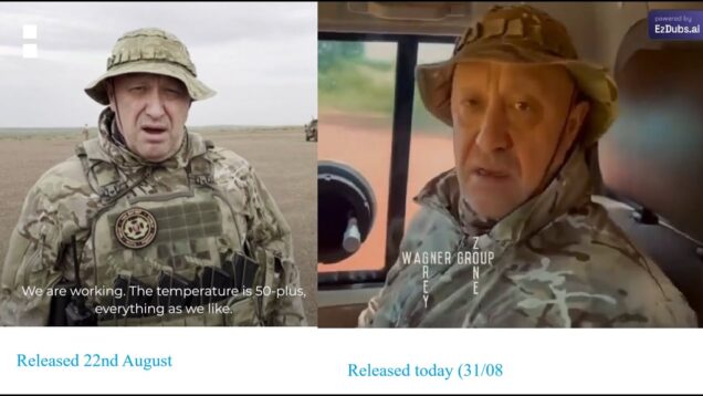 Video of Prigozhin Released Today Confirming He is Alive is