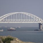 Crimean Bridge closed after reported Ukrainian drone strikes on Kerch