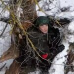 A purported North Korean soldier before their attack in Kursk