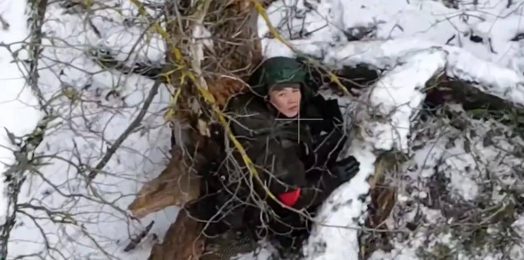 A purported North Korean soldier before their attack in Kursk