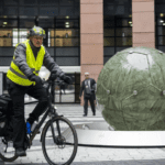 german politician cycling for donation for Ukraine