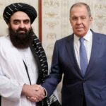 isw russia moves closer delisting taliban terrorist organizations afghanistan's acting foreign minister amir khan muttaqi (left) meets russian counterpart sergei lavrov (right) moscow 4 2024 left shakes hands establishes legal