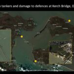 Kerch Bridge Barriers Damaged by Storm & Tanker Wreck on Satellite Imagery