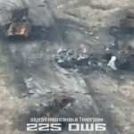 Multiple Russian Vehicles Destroyed Along One Road in Kursk