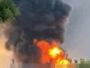 Oil depot on fire in Russia's Smolensk region following drone