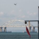 Russia reduces barge barriers protecting Crimean Bridge by half in a month