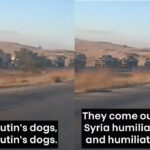 Syrians Mock HUGE Russian Convoy as They Retreat to Port Tartus (Over 100 Vehicles)