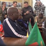 ukraine condemns pan-african parliament members' trip occupied donetsk members african delegation during meeting russian-installed head local occupation administration denis pushilin adidas criticized visit 12 delegates areas citing violations international law