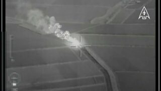 Ukrainian GUR Destroys Russian Fuel Train with HIMARS and Switchblade
