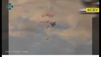 Ukrainian Marine Drones Battle Russian Helicopters and Fighter Jets Near