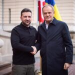 western leaders stop speculating about ukraine's defeat polish pm tusk urges ukrainian president volodymyr zelenskyy (l) prime minister donald (r) during meeting lviv 17 2024 presidentgovua zelensky met discuss bilateral