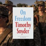 A cover of Snyder's On Freedom alongside Ukrainian cadets at a military oath ceremony in Kyiv on Sep. 8, 2023