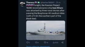 Russian Intelligence Ship Ivan Khurs Attacked By Three Marine Drones!
