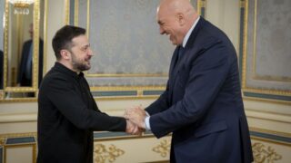 Zelensky, Italian Defense Minister discuss security guarantees at meeting in