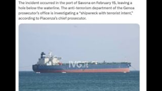 FOUR Russian Shadow Fleet Oil Tankers Attacked in the Med