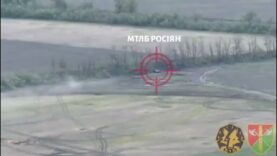 Krab Artillery Destroys MT-LB Near Kreminna