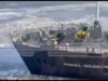 Russian Ship Pavel Grabovsky Sinking in the Sea of Azov!