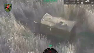 Turtle Tank Crashes into a Pond and Ten Vehicles Destroyed
