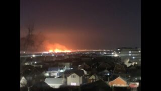 Big Drone Strikes Hits Gas Storage at Temyruk Port in